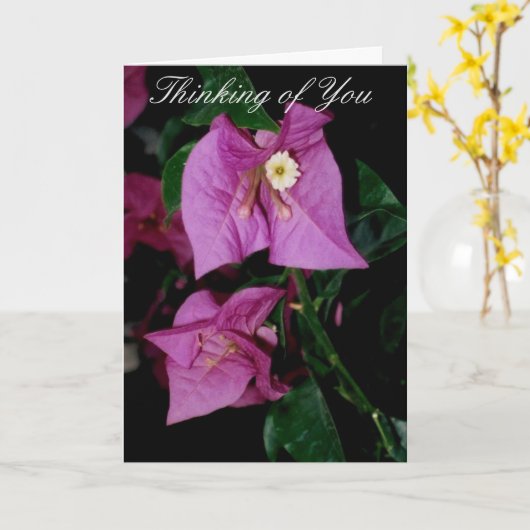 Denken aan je gedicht kaart (Gele Bloem)