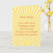 Denken aan je gepersonaliseerd kaart (Gele Bloem)