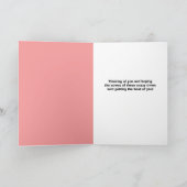 Denken aan je gezichtsmasker Stress Dream Humor Feestdagen Kaart (Binnen)