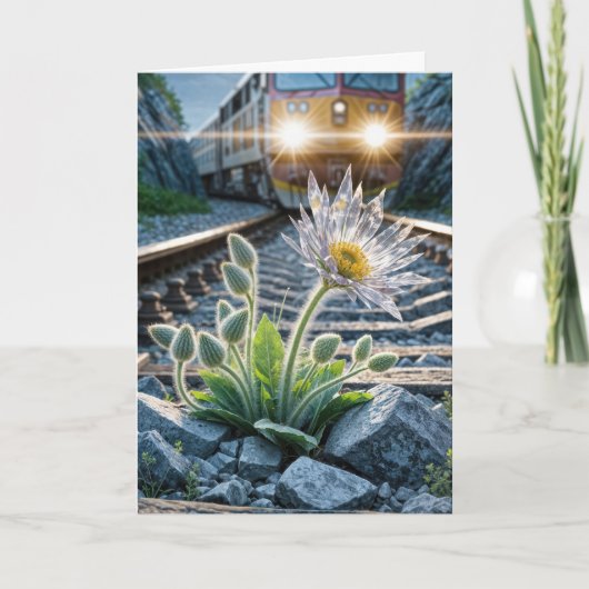 Denken aan je glazen bloem kaart (Voorkant)