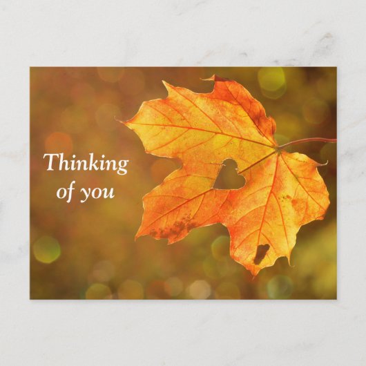 Denken aan je Herfst Briefkaart (Voorkant)