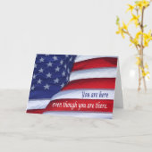 Denken aan je ingezet soldaat wenskaart kaart (Gele Bloem)