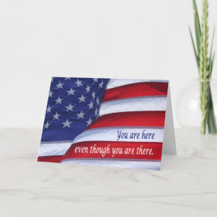 Denken aan je ingezet soldaat wenskaart kaart