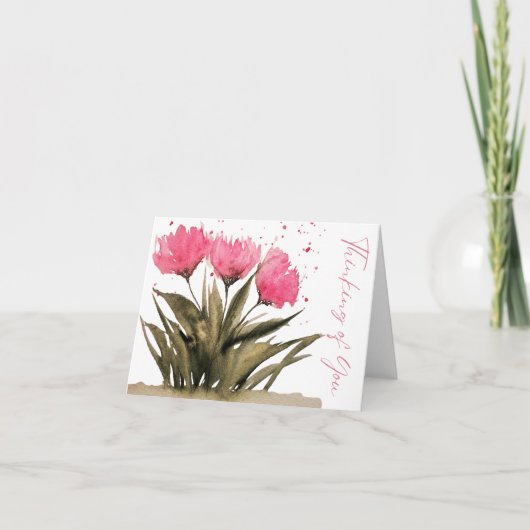 Denken aan je Kaart- Blank Inside Bedankkaart (Voorkant)