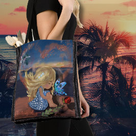 Denken aan je kleine meid tote bag