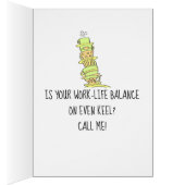 Denken aan je kleurrijke Cup Stack Wenskaart (Binnen (Rechts))