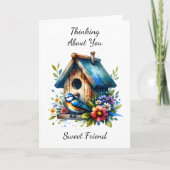 Denken aan je lieve vriend kaart (Voorkant)