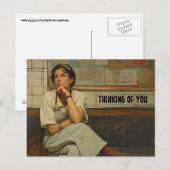 DENKEN AAN JE  MEISJE BRIEFKAART (Voorkant / Achterkant)