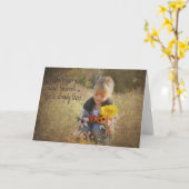 denken aan je meisje met bloemen kaart (Gele Bloem)