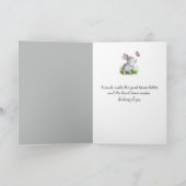 Denken aan je meisje met een konijn kaart (Binnen)