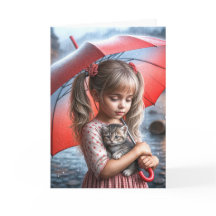 Denken aan je meisje met kitten