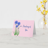 Denken aan je non gevouwen Wenskaart Kaart (Gele Bloem)