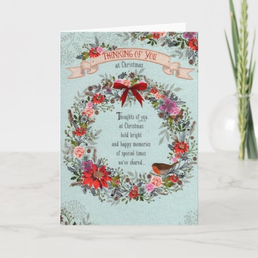 denken aan je op kerst kaart (Voorkant)