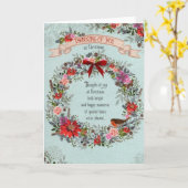 denken aan je op kerst kaart (Gele Bloem)