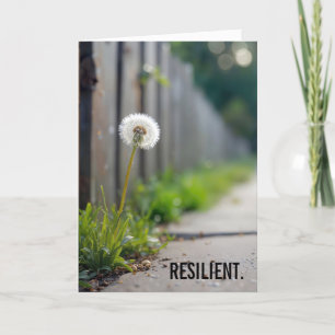 Denken aan je paardenbloem groeien in een stoep kaart