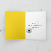 Denken aan je paardenbloem reflectie in een spiege kaart (Binnen)