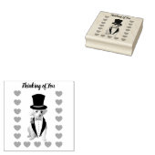 Denken aan je poedel houten rubberen stempel (Gestempeld)