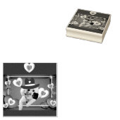 Denken aan je poedel houten rubberen stempel (Gestempeld)