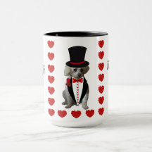 Denken aan je poedel twee Toon koffie Mok