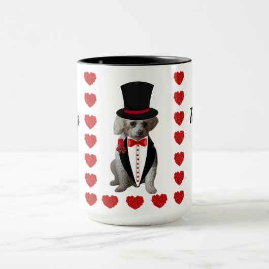 Denken aan je poedel twee Toon koffie Mok (Midden)