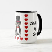 Denken aan je poedel twee Toon koffie Mok (Voorkant rechts)