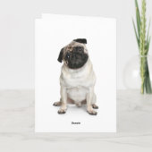 Denken aan je Pug Puppy Dog Wenskaart Kaart (Achterkant)