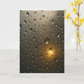 Denken aan je regendruppels met Gouden Lichtschitt Kaart (Gele Bloem)
