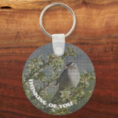 Denken aan je Sparrow Mozaïek Kleine Vogel Vriend Sleutelhanger (Voorkant)