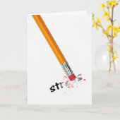 Denken aan je stress gum kaart (Gele Bloem)