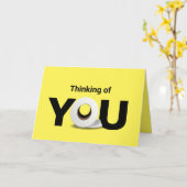 denken aan je toiletpapierrol kaart (Gele Bloem)