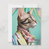 Denken aan je verkleed kat kaart (Voorkant)