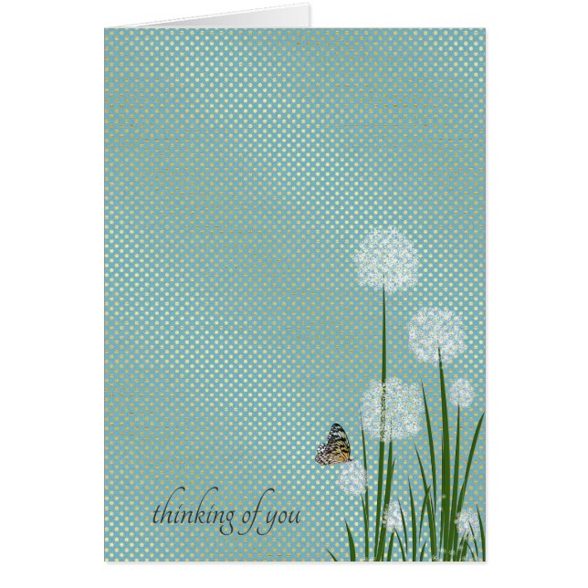 denken aan je vlinder op een pufbloem (Voorkant)