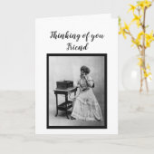 Denken aan je vriend & roddel Buddy  Fun Kaart (Gele Bloem)