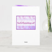 Denken aan je vriendschap grillige kat en meisje kaart (Achterkant)