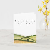 Denken aan je waterverf landschap kaart (Gele Bloem)