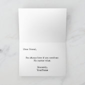 Denken aan je Wenskaart met Support Bouquet Kaart (Binnen)