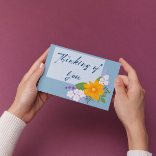 Denken aan je Wenskaart met Support Bouquet Kaart