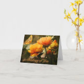 Denken aan je Wenskaart w / Blank Inside Kaart (Gele Bloem)