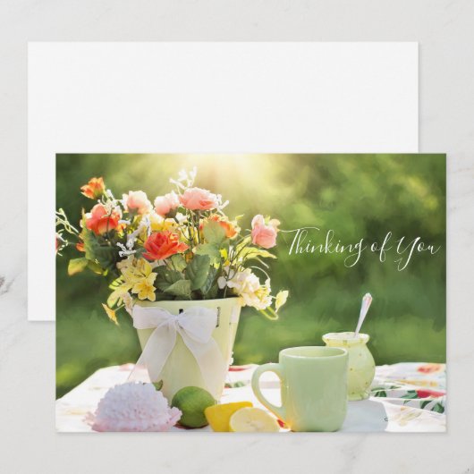 Denken aan je zomerfoto notitiekaartje (Voorkant / Achterkant)