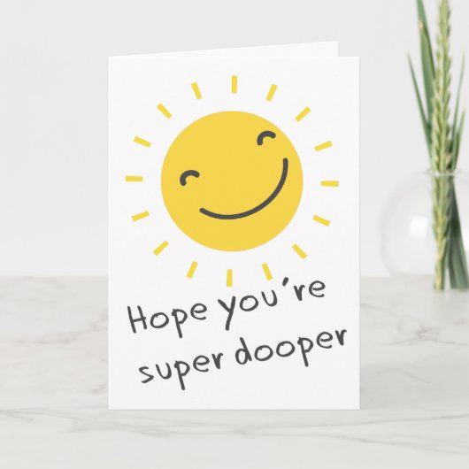 Denken aan je zonneschijn kaart (Voorkant)