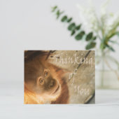 Denken aan jou aap briefkaart (Staand voorkant)