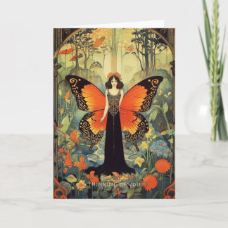 Denken aan jou - Art Nouveau Kaart