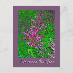"DENKEN AAN JOU" BLOEMEN BRIEFKAART