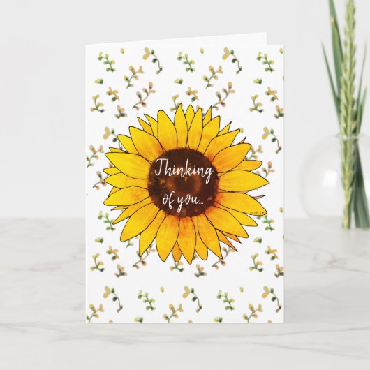 Denken aan jou (Bloemen) Kaart (Voorkant)