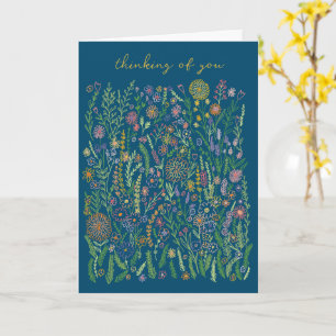 Denken aan jou Bloemen Velden Meadow Bloemen Kaart