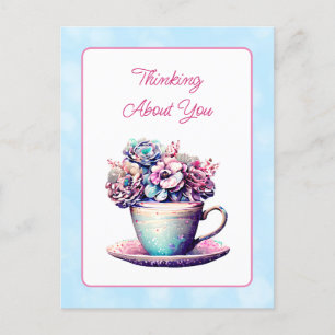 Denken aan jou    Bloemenvriendschap Briefkaart