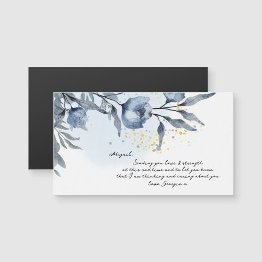 Denken aan jou, bloemontwerp. Aangepaste naam (Voorkant / Achterkant)