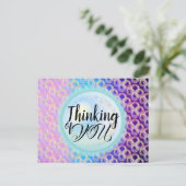 Denken aan jou Bubble Elegant  Regenboog Briefkaart (Staand voorkant)