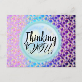 Denken aan jou Bubble Elegant Regenboog Briefkaart