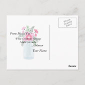 Denken aan jou Chalkboard Wreath Briefkaart (Achterkant)